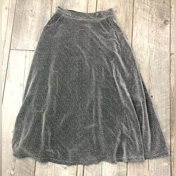 Maxi metallic skirt with side pockets size XS - Picture 4 of 8